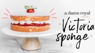 VICTORIA SPONGE ∙ baking with meghan ∙ BAKEMAS DAY 5 [upl. by Yrhcaz]