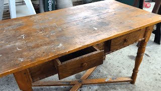 Old Wood Table Restoration [upl. by Mandie183]