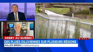 Debby au Québec des pluies diluviennes sur plusieurs régions  Entrevue avec Gilles Brien 12h [upl. by Idell810]