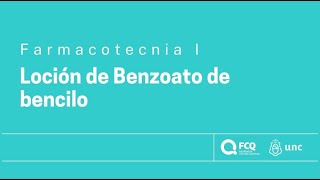 Farmacotecnia I  Loción de Benzoato de bencilo [upl. by Pettifer]