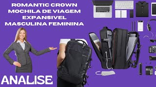 A MELHOR mochila para VIAJENS E TRABALHO  Romantic Crown  Funcionalidade e Estilo [upl. by Atniuqal166]