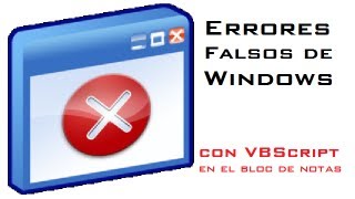 Broma con VBScript Errores de Windows [upl. by Ahsenik]