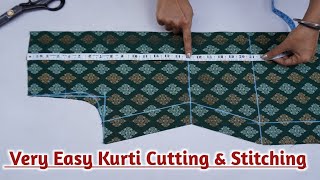 KurtiSuit Cutting and Stitching Step by StepEasy Kurti Cutting for Beginner with Useful SewingTips [upl. by Shauna]