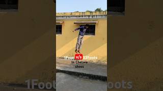 1Foot Vs 13Foots😨Chelsea shoes chllenge flip jump [upl. by Godred]