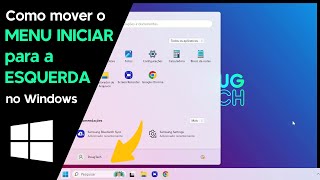 Como Mover o MENU INICIAR para a ESQUERDA no Windows [upl. by Ellemrac]