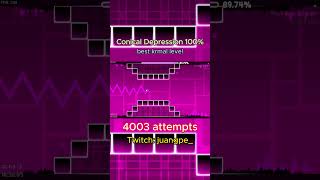 Conical Depression 100 geometrydash extremedemon gd geometrydashplayer geometrydashs gaming [upl. by Leizahaj]