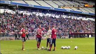 Pep Guardiola first Bayern Munich training session [upl. by Swanhildas]