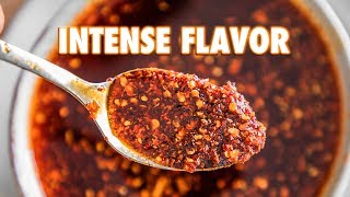 How To Make Proper Chili Oil Chinese Style [upl. by Ydnolem]