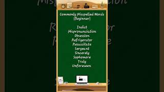 Commonly Misspelled Words 120 comprehension learningwords sentencestructure [upl. by Vesta]