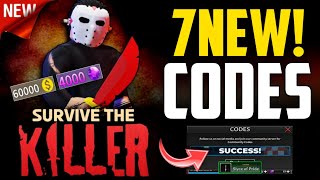 NEW ALL WORKING CODES FOR SURVIVE THE KILLER 2024 ROBLOX SURVIVE THE KILLER CODES [upl. by Fallon]