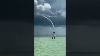 Massive waterspout spotted off the coast of the Florida Keys [upl. by Ydnam791]