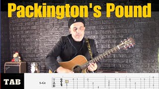 Packingtons Pound Trad English  Acoustic Guitar Solo with TABs [upl. by Ennahteb]