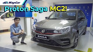 2022 Proton Saga MC2 Premium S in Malaysia Updated to Fight The Bezza  WapCar [upl. by Odnomyar]