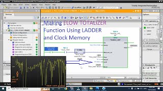 TIA Portal How to Make Flow Totalizer in LADDER and use it [upl. by Shanta]