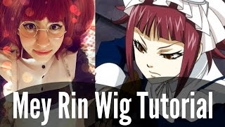 ♥ Mey Rin Wig Cutting and Styling Tutorial  Kuroshitsuji Black Butler 黒執事 ♥ [upl. by Ahsenek]