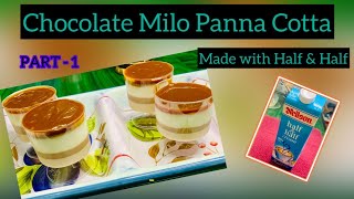 3Layer Chocolate Milo Panna Cotta  Creamy amp Easy Dessert [upl. by Hsakiv]