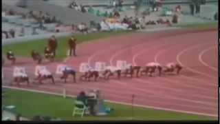 1968 Mexico Olympic Mens 100m final  Olimpiadas de México 1968 final 100 metros lisos masculinos [upl. by Eillod]