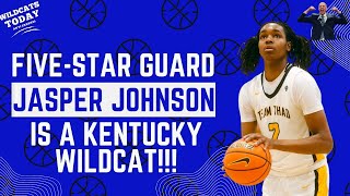 Fivestar guard Jasper Johnson picks the Kentucky Wildcats over Alabama and North Carolina [upl. by Stimson]