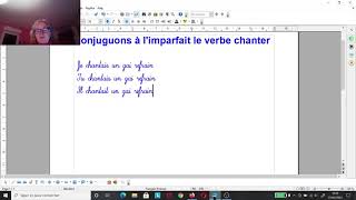 Conjugaison I 16 Conjuguons le verbe chanter à limparfait [upl. by Aleahs9]