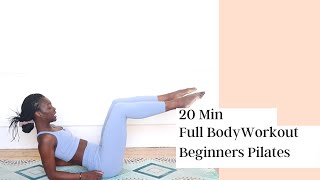 20 MIN PILATES WORKOUT FOR BEGINNERS  AT HOME PILATES [upl. by Shepley82]