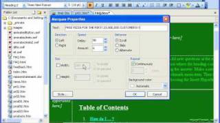 FrontPage Tutorial Inserting Marquees Microsoft Training Lesson 66 [upl. by Nalyk]