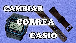 Cómo Cambiar la Correa a Reloj CASIO [upl. by Lledner]