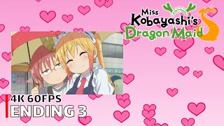 Miss Kobayashis Dragon Maid  Ending 3 4K 60FPS  Creditless  CC [upl. by Animar56]