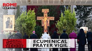 Pope Francis at ecumenical prayer vigil “Silence is essential in the life of the Church” [upl. by Nidla]