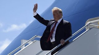 Donald Trump arrives in Canada ahead of G7 meeting [upl. by Auginahs211]