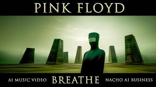 Pink Floyd  Breathe AI Music Video [upl. by Nerrawed]