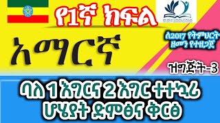 የ1ኛ ክፍል አማርኛ ትምህርት quotባለ 1 እና 2 እግር ተተኳሪ ሆሄያት ድምፅ እና ቅርፅquot Grade 1 Amharic lesson3 [upl. by Horatio]