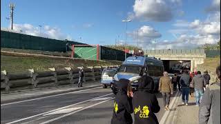 La polizia evita contatti tra tifosi dopo Cesena Ancona Matelica [upl. by Bourn]