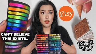 I Tested INSANE Art Supplies From Etsy are they false advertising [upl. by Devad]