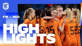 Highlights Finland  OranjeLeeuwinnen 1922022  Tournoi de France [upl. by Aelahs15]