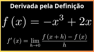 Derivada por definição de limite fxx32x  Cálculo 1 [upl. by Rimidalg]