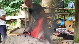 Roman Kiln Firing at Vindolanda [upl. by Hanleigh]