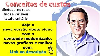 39  Conceitos de custos diretos e indiretos  fixos e variáveis  total e unitário Contabilidade [upl. by Elisa]