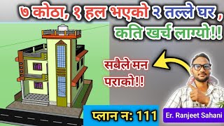 25 Storey Building of 7 Bedroom  1 Hall Two Kitchen with Cost in nepal [upl. by Assenad]