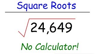 How To Find The Square Root of Large Numbers Mentally [upl. by Sky]