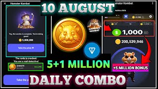 Hamster Kombat 10 August Daily Combo  Hamster Kombat Daily Cipher Code 10 AugustDaily Cipher Today [upl. by Allin382]