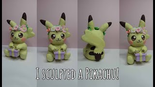 Sculpting Pikachu for my Daughters 1st Birthday [upl. by Derina]