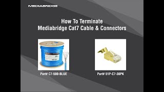 How To Terminate Mediabridge Cat7 Cable [upl. by Atteroc]