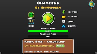 Chambers 100 complete by SirHadoken 2 coins bonus gauntlet  Geomety Dash [upl. by Skelton]