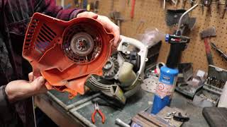 HOW TO REPLACE PULL CORD STIHL BLOWER [upl. by Otineb]