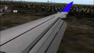 X Plane 9 Embraer 170 Landing in Las Vegas Wing View [upl. by Rori]