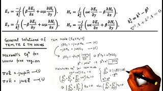 General solutions of TEM TE and TM waves using Maxwells Eqn by Dr Niraj Kumar VIT Chennai [upl. by Ykcor]