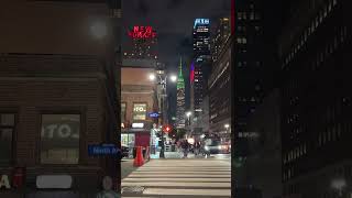 Midtown Manhattan on a Wednesday night nyc city travel vibes sports nba [upl. by Leor]