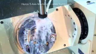 Hurco VMX30Ui Five Axis Vertical Trunnion Type Machining Center  Cervical Bone Plate Demo [upl. by Alian]