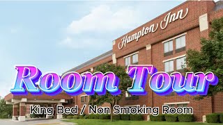 Room Tour  Hampton Inn West Des Moines Iowa on Lake Drive  Jordon Creek Area  King Bed Room [upl. by Anomar]