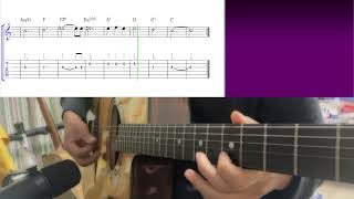 La Javanaise Theme C Key  Gypsy Jazz Guitar Tabs [upl. by Aissatsan]